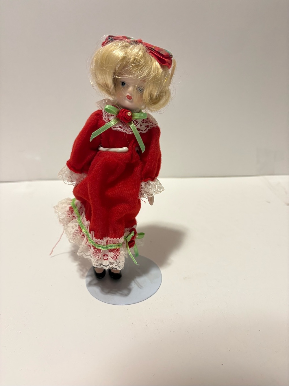 Vintage (1980’s style) porcelain Christmas Doll
